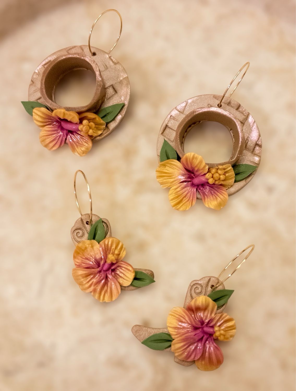 Miss Aloha Kuuipo Set 14k Goldfilled Hoops