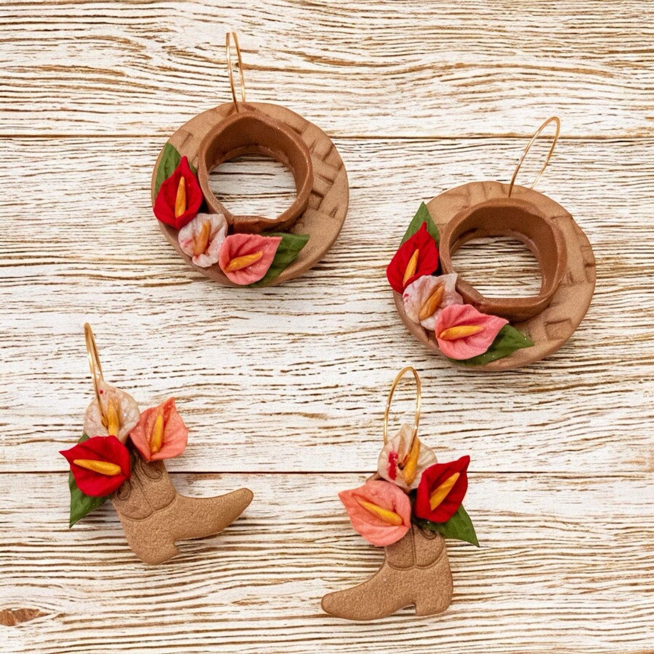 Miss Aloha Paniolo Set 14k Goldfilled Hoops