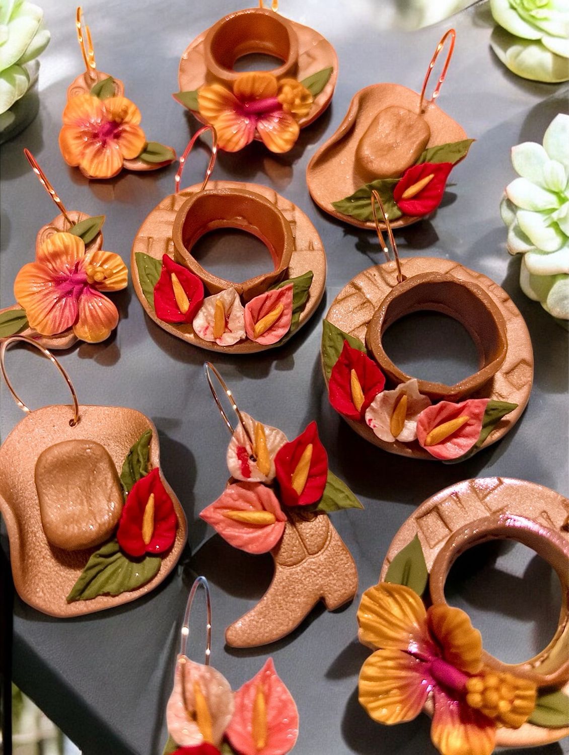 Miss Aloha Paniolo Set 14k Goldfilled Hoops