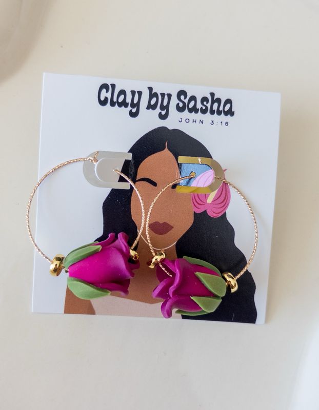 Plum 14k Goldfilled Hoops