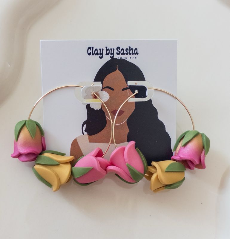 Lilikoi Guava 14k Goldfilled Hoops