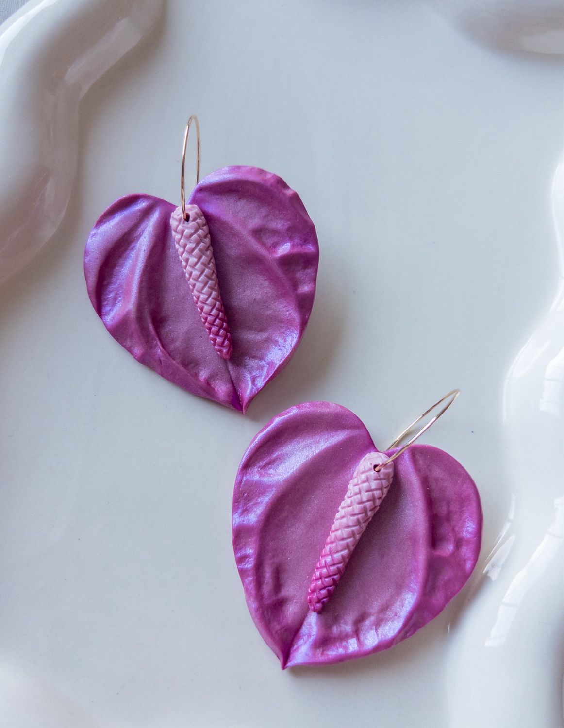 Plum 14k Goldfilled Hoops