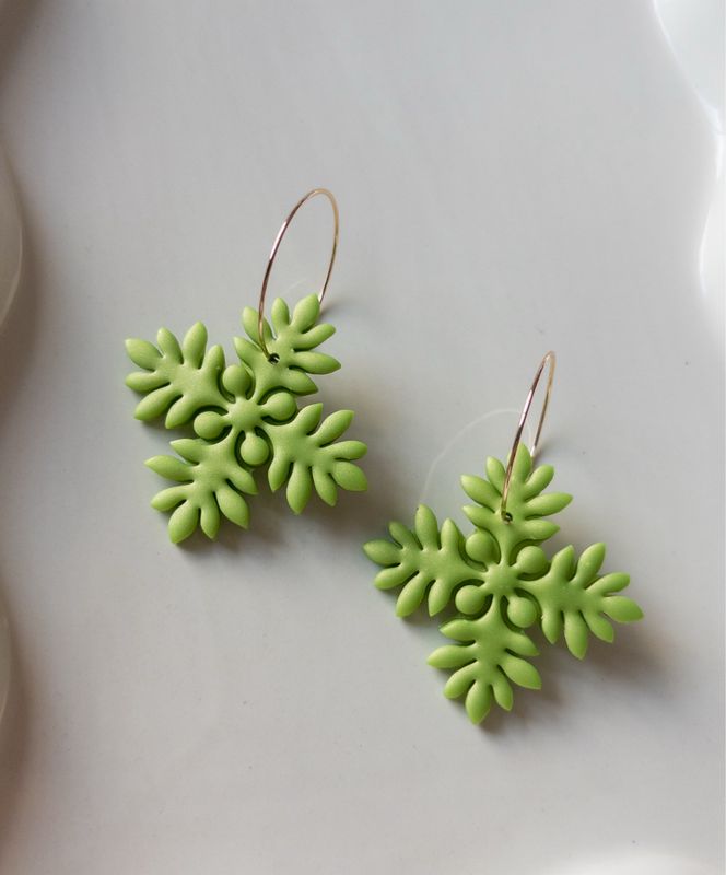 Lime Glaze 14k Goldfilled Hoops