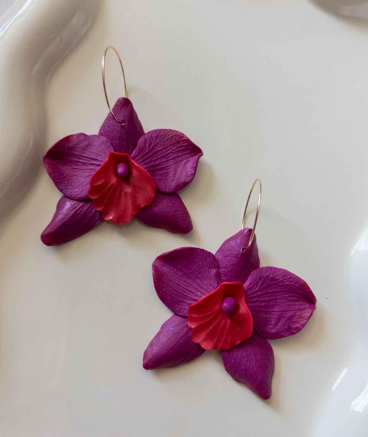 Orchid 14k Goldfilled Hoops