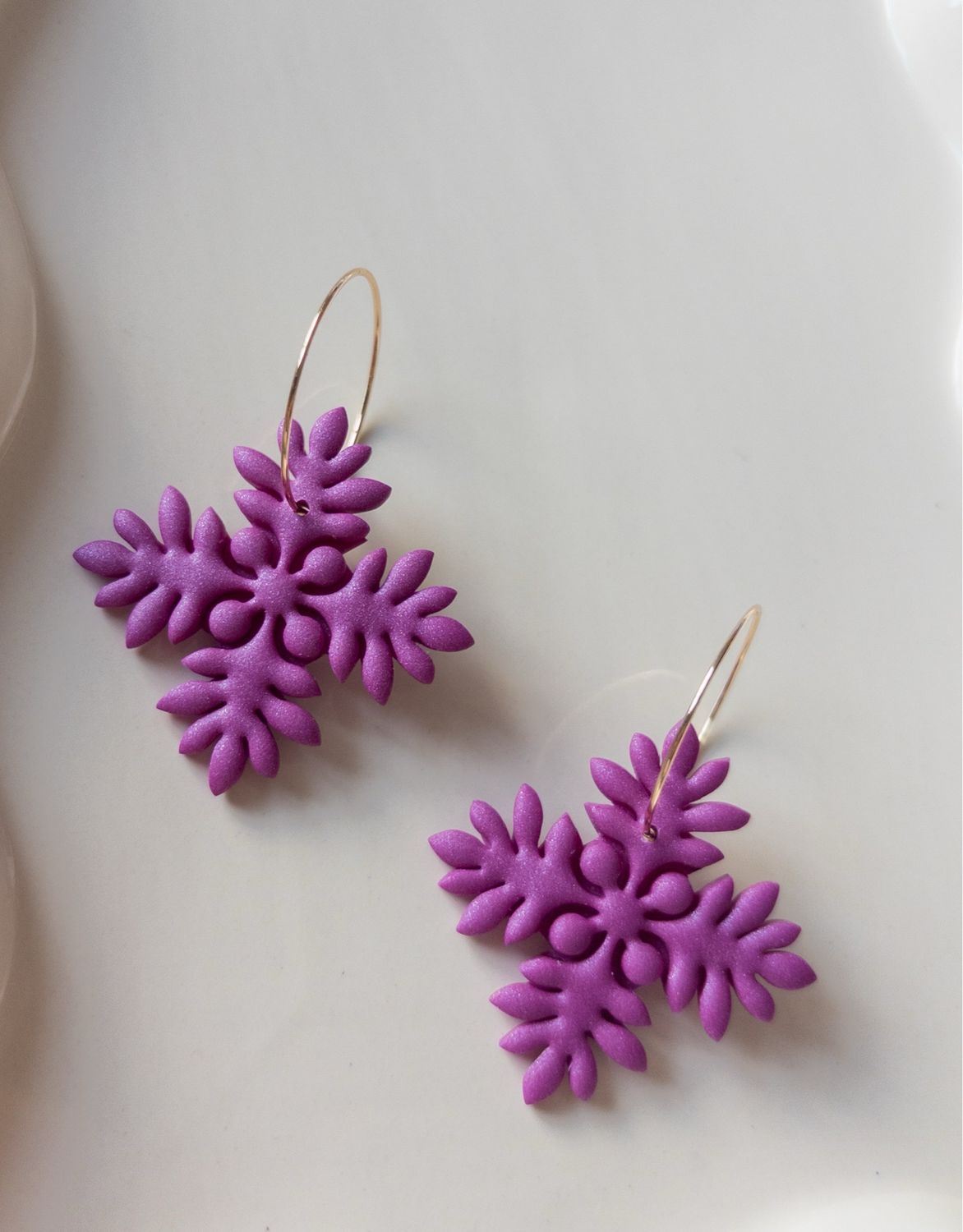 Plum 14k Goldfilled Hoops