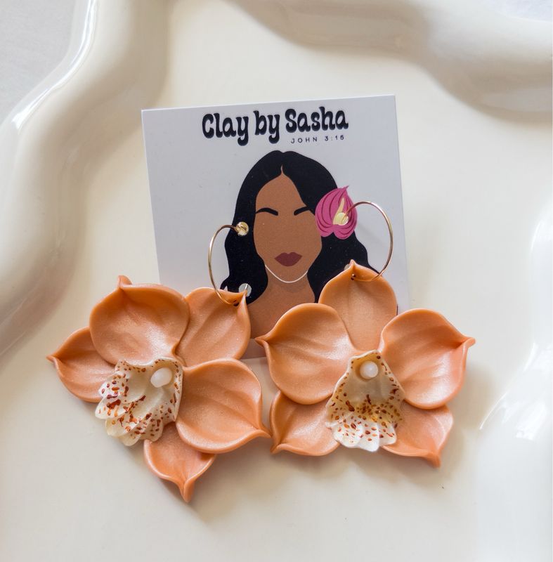 Passion Orange Jelly 14k Goldfilled Hoops