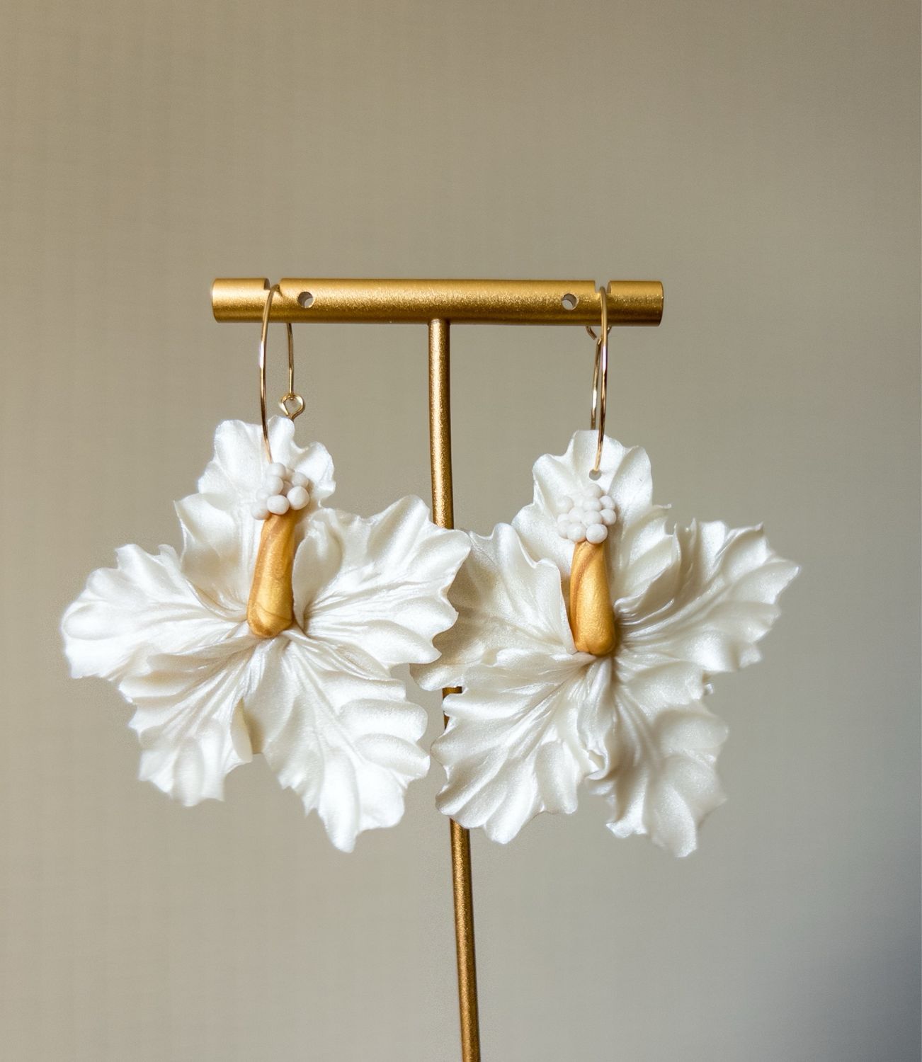 Large Haupia Pearl 14k Goldfilled Hoops