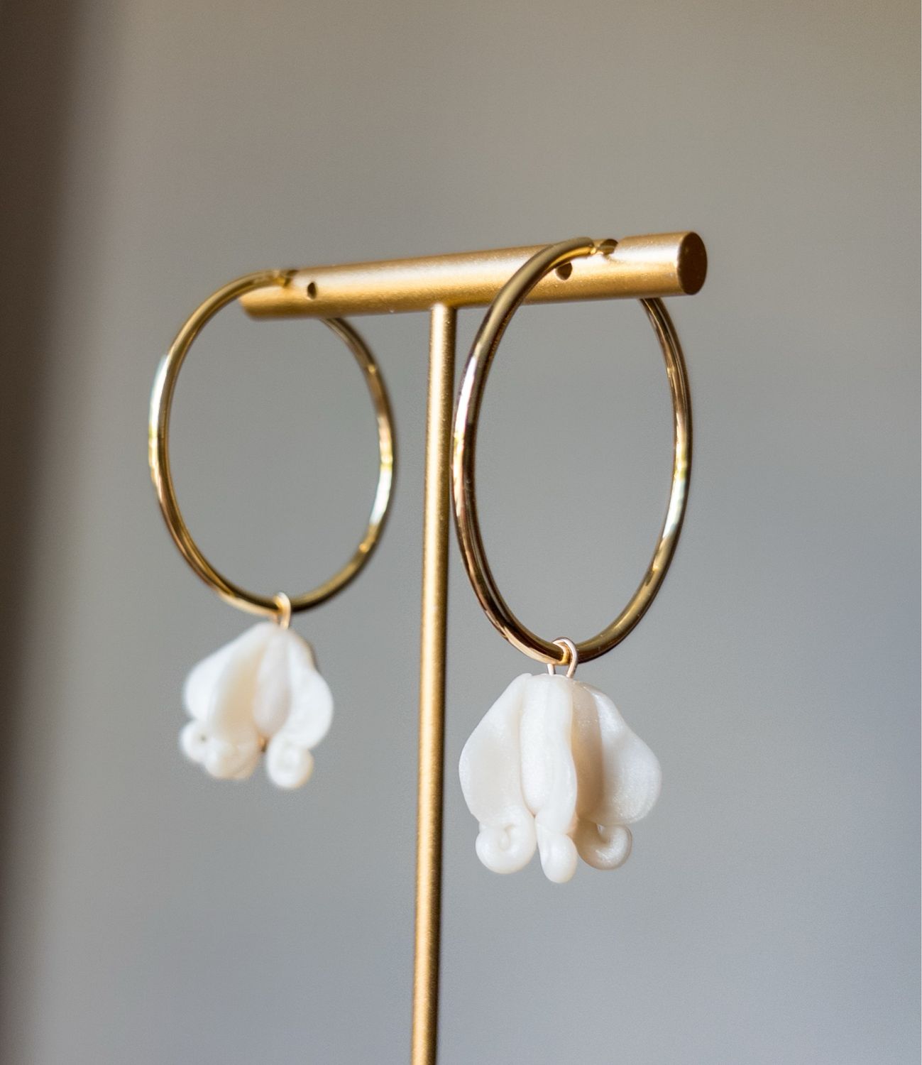 Milky 18k Goldfilled Large Hoops
