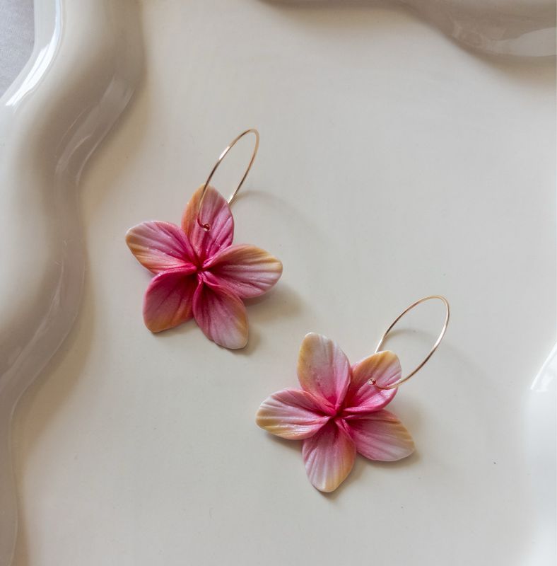 Pink Pearl 14k Goldfilled Hoops