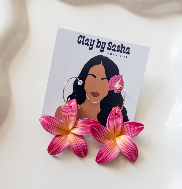 Strawberry Lilikoi 14k Goldfilled Hoops
