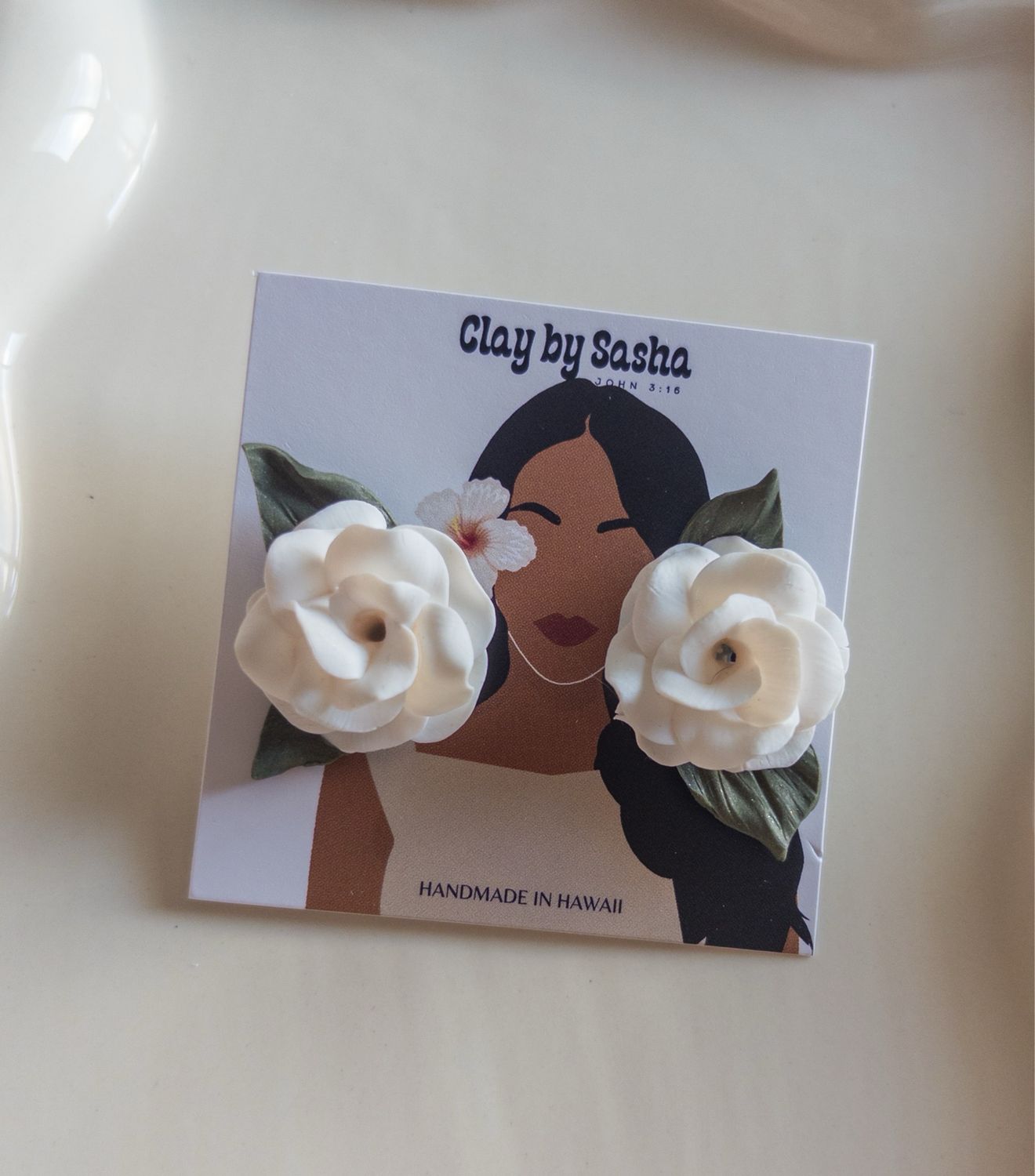 Gardenia Bush Studs