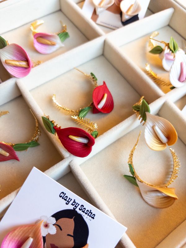 Sunrise Pearl Hoops