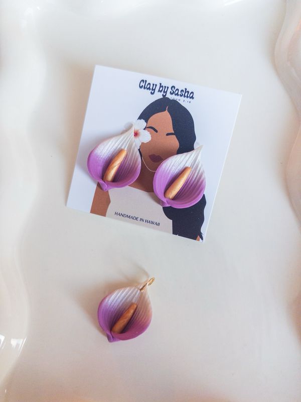 Lilac Pearl Earring, Goldfilled Pendant Set
