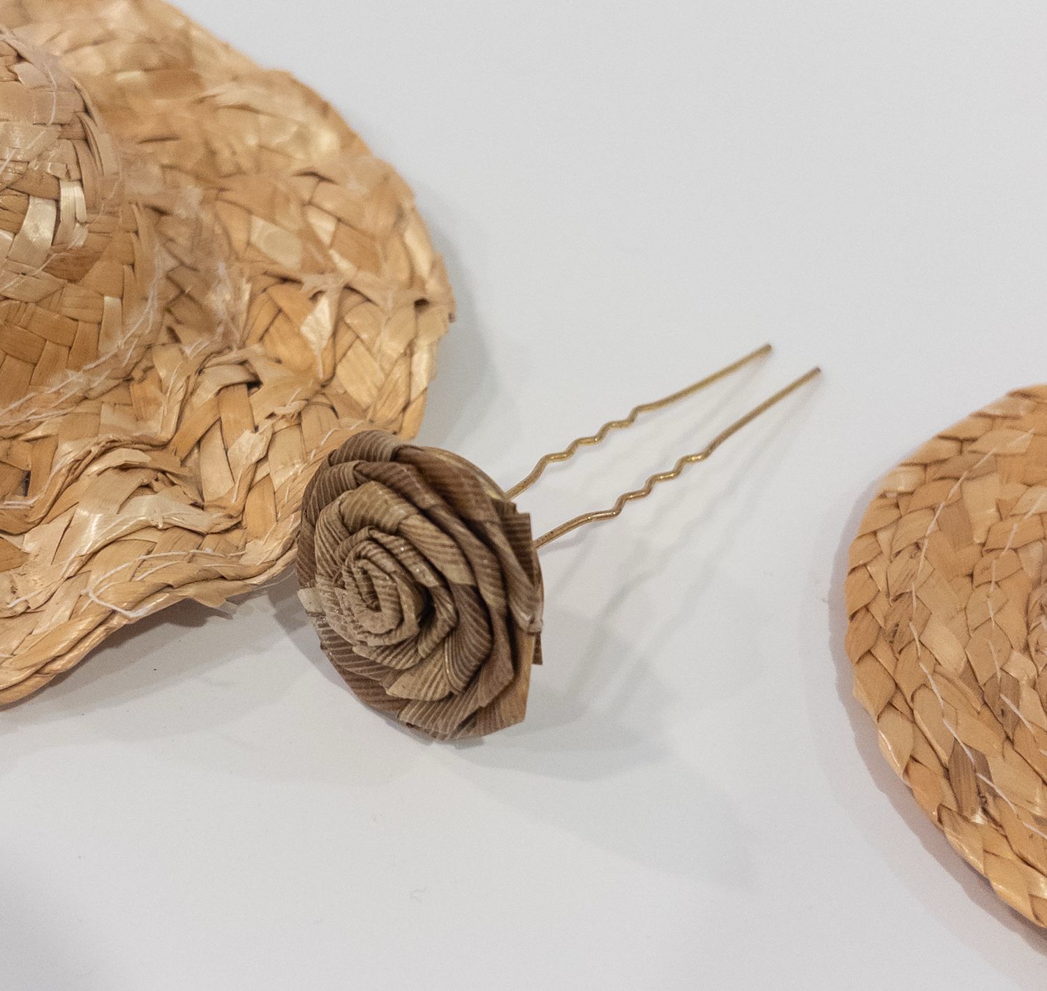 Dark Lauhala Rose Hair Pin