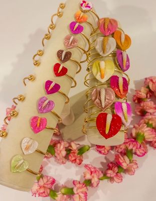 Anthurium Open Bracelet Cuff