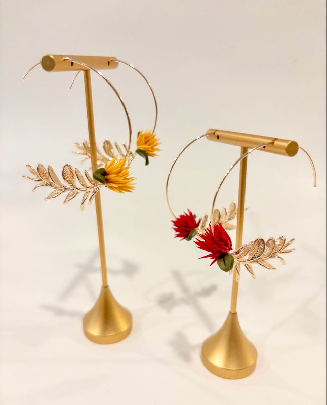 Yellow Ohia XL Hoops