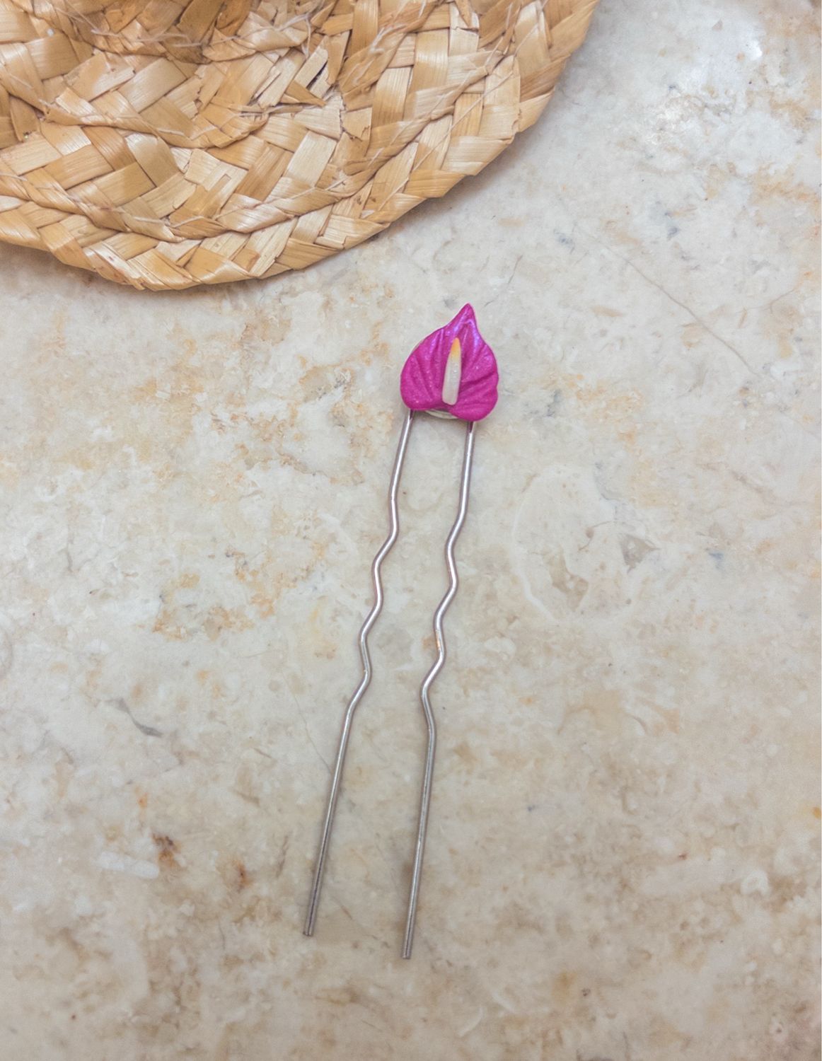 Fuscia Anthurium (Silver)