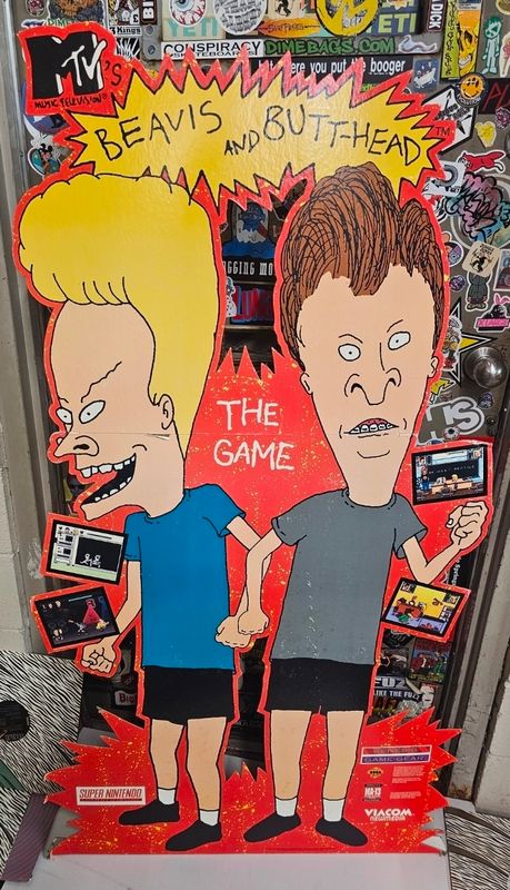 Beavis and Butthead Video game store display!
