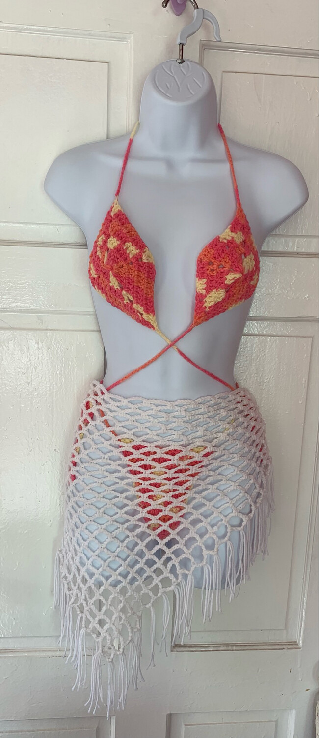 Solace Swimwear With Mesh Cover Up