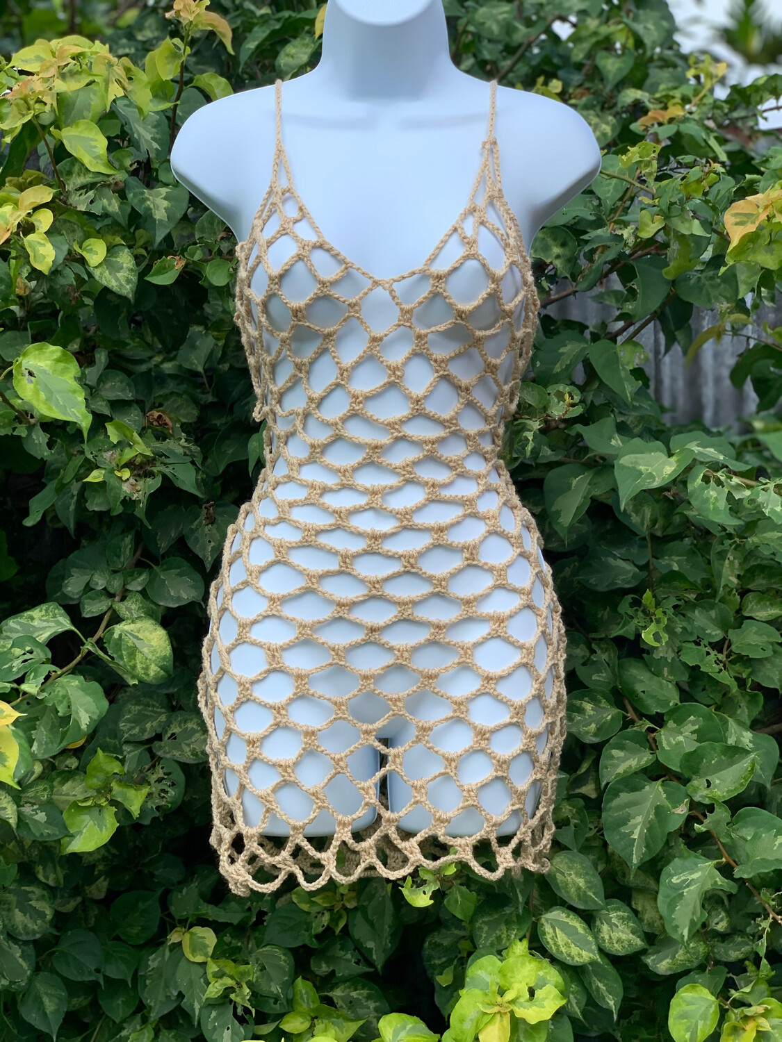 Lola Mesh Dress Coverup With Bikini 