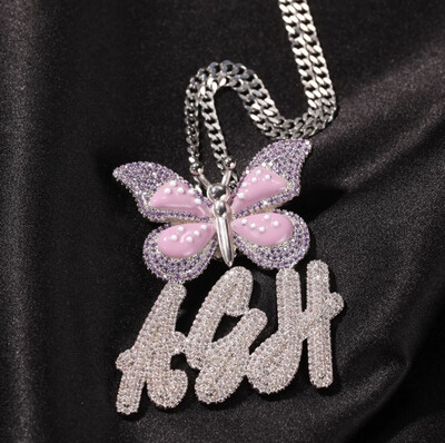 Custom Icy Butterfly Necklace