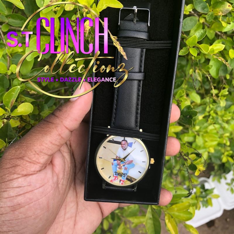 Custom Leather Band Photo Watch