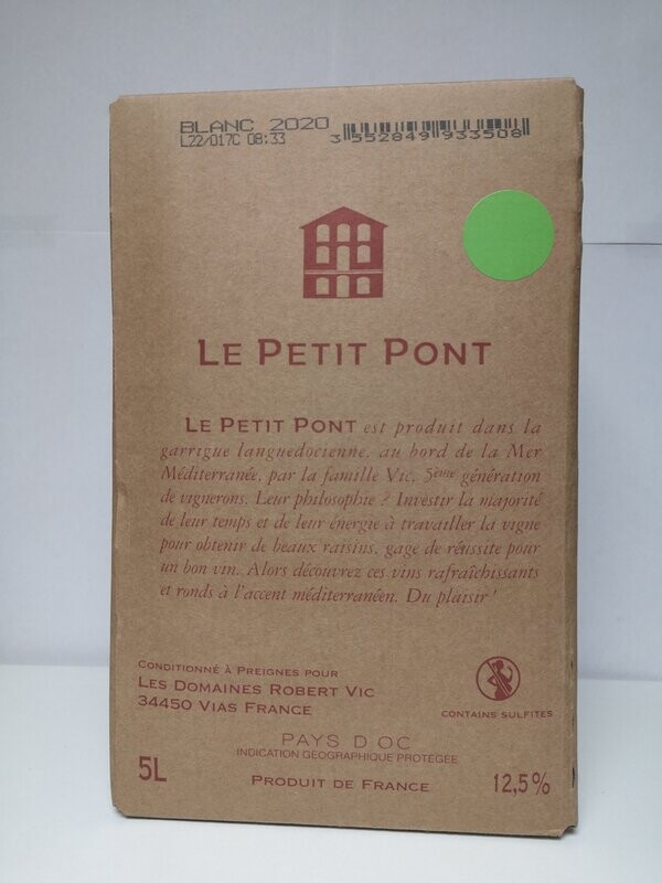 Cubi petit pont blanc 5L