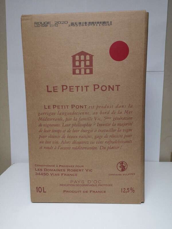 Cubi petit pont  rouge 10L