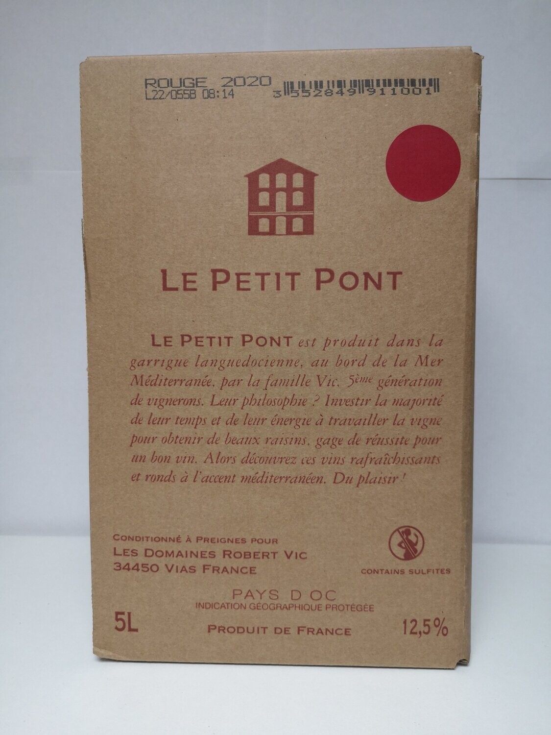 Cubi petit pont  rouge 5L