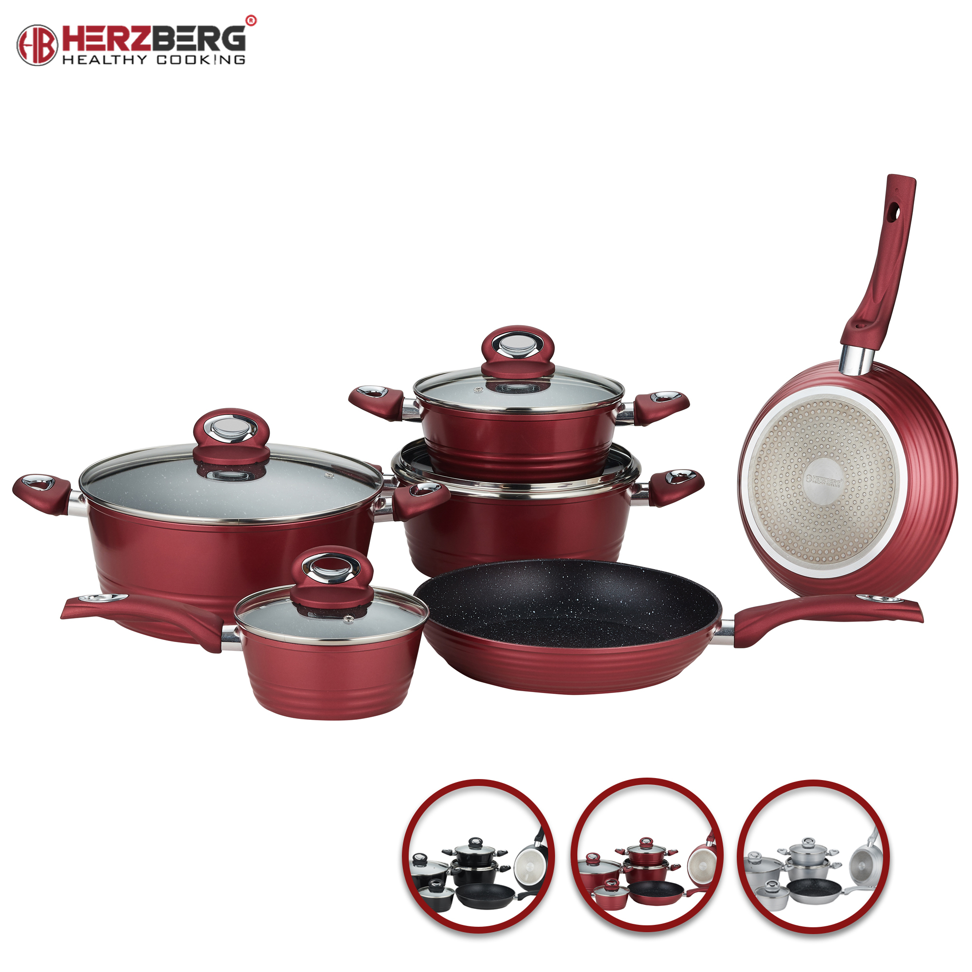 Herzberg - Batterie de cuisine forgée de 10 pièces