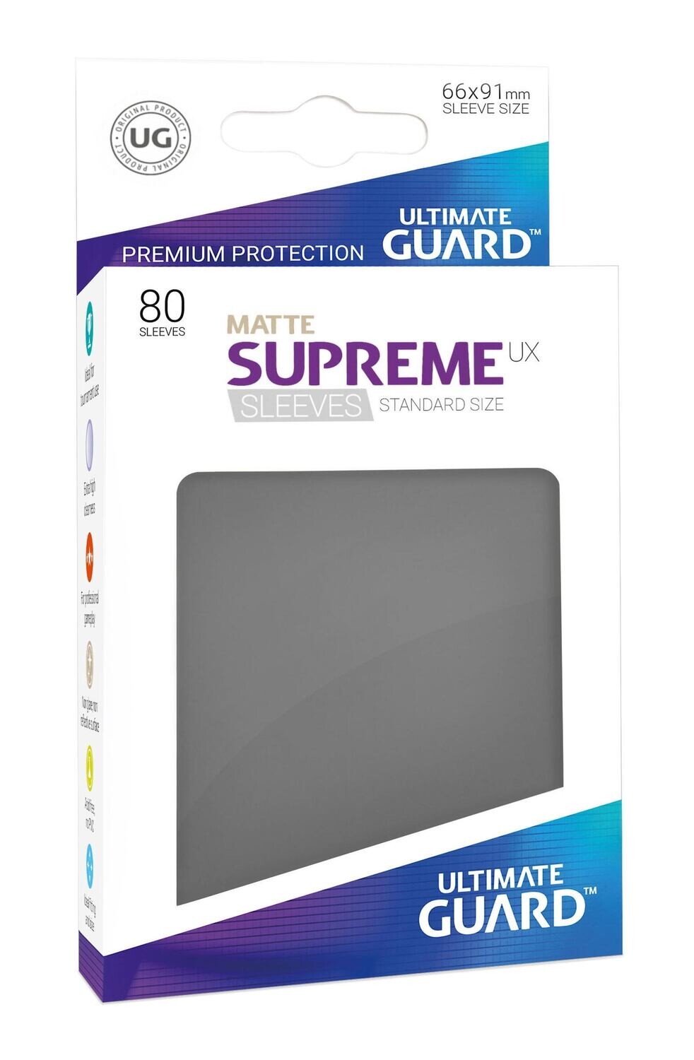 Ultimate Guard Sleeves Matte Supreme Standard Size grau