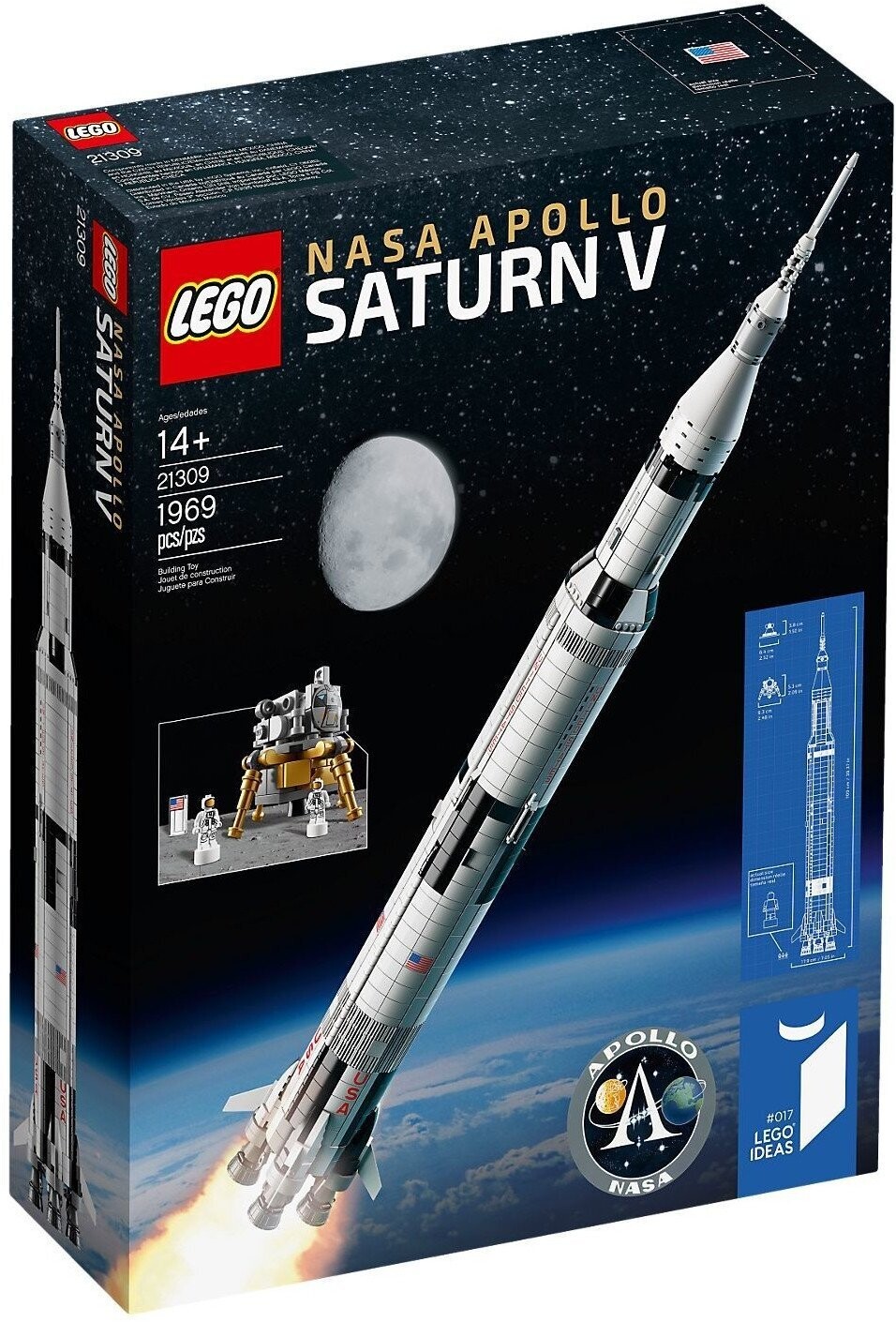 Lego Ideas 21309 NASA Apollo Saturn V Rakete NEU & OVP
