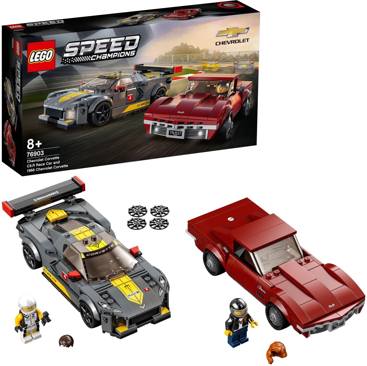 Lego Speed Champions 76903 Chevrolet Corvette C8.R & 1968 Chevrolet Corvette