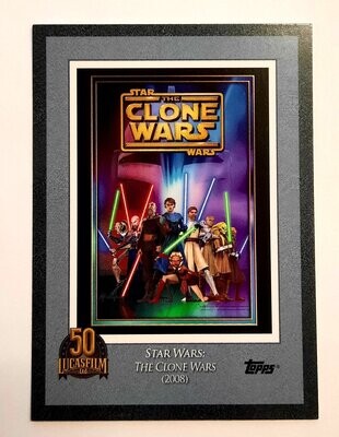 Topps Star Wars Sammelkarte 50th Anniversary The Clone Wars Poster Card SELTEN