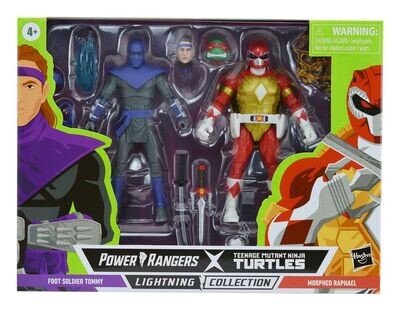 Hasbro Power Rangers x TMNT Turtles Foot Soldier & Raphael Lightning