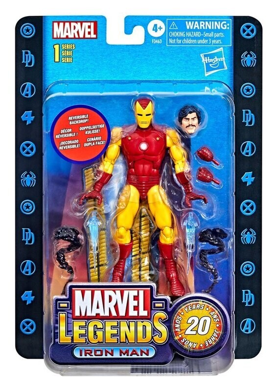 Hasbro Marvel Legends 20th Anniversary Iron Man Retro Figur 15 cm