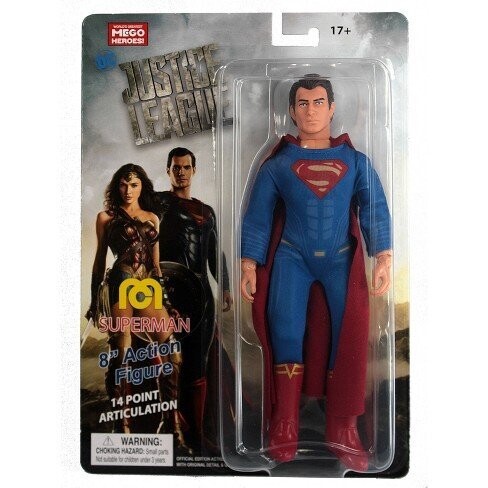 Mego DC Justice League Superman Cavill Actionfigur 8 Inch ca. 20 cm