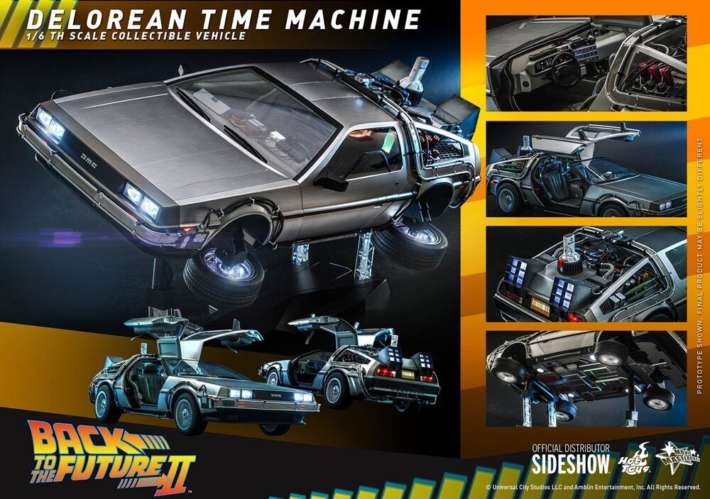 Hot Toys Zurück in die Zukunft II Movie Masterpiece Fahrzeug 1/6 DeLorean Time Machine 72 cm