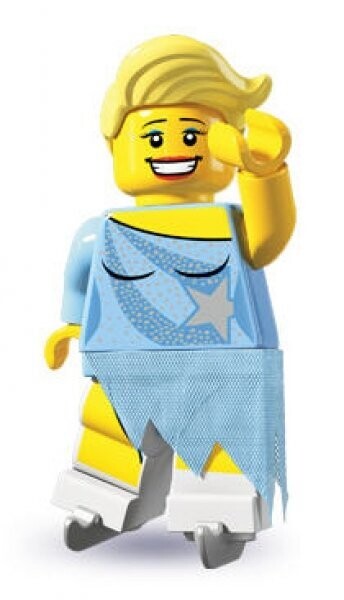 LEGO 8804 Minifiguren Serie 4 Eiskunstläuferin  KOMPLETT inkl. BA
