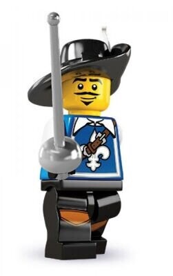 LEGO 8804 Minifiguren Serie 4 Musketier KOMPLETT inkl. BA