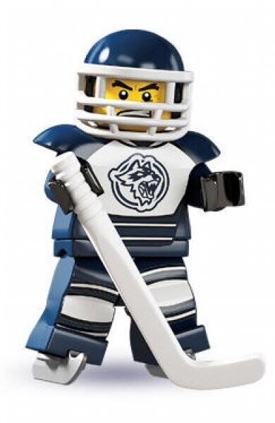 LEGO 8804 Minifiguren Serie 4 Eishockeyspieler KOMPLETT inkl. BA