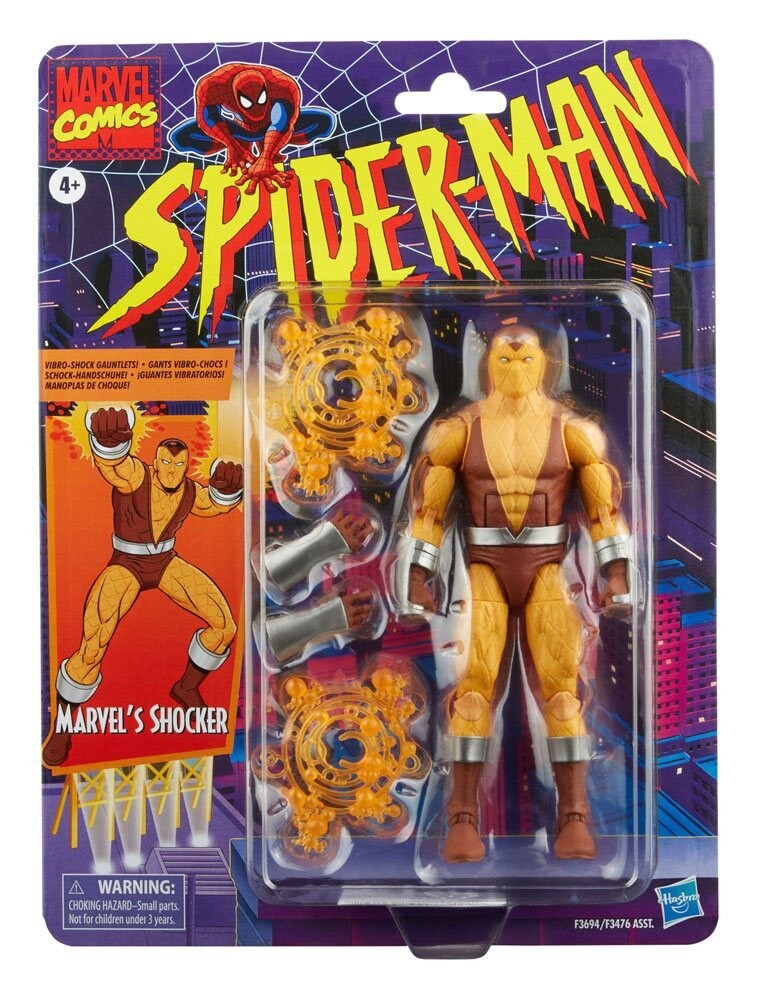 Hasbro Marvel Legends Spider Man Shocker Actionfigur ca. 15 cm Retro