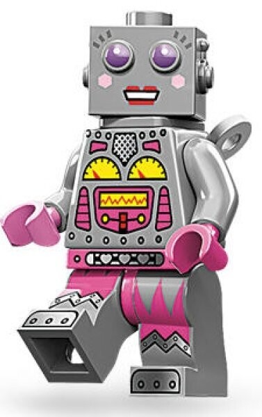 LEGO 71002 Minifiguren Serie 11 Roboterdame KOMPLETT inkl. BA