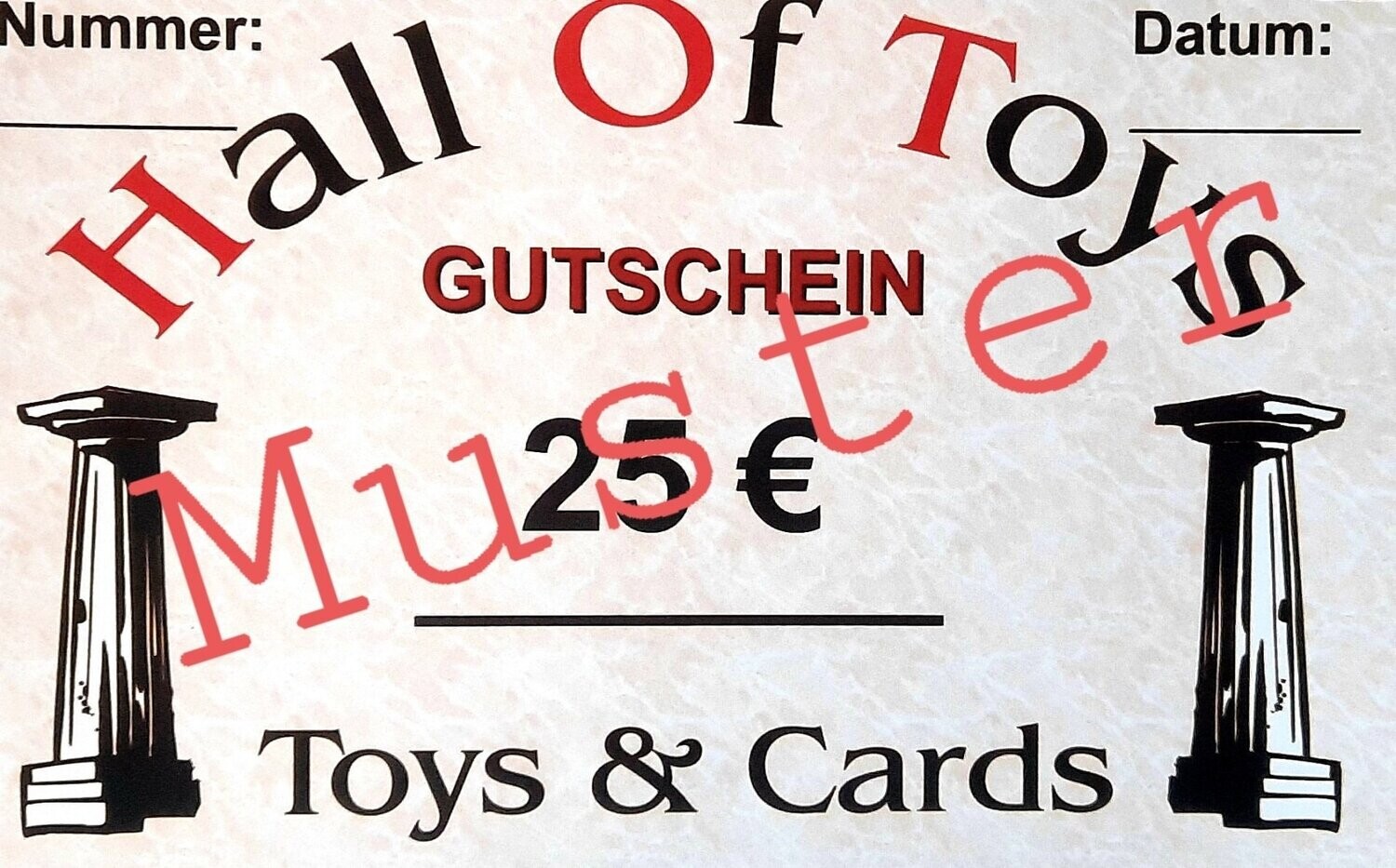 GUTSCHEIN 25 € Hall Of Toys