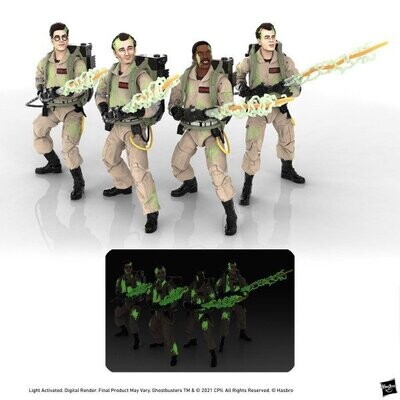 Hasbro Ghostbusters Plasma Series Actionfigur 2021 Glow-in-the-Dark KOMPLETT-SET ALLE 4 15 cm