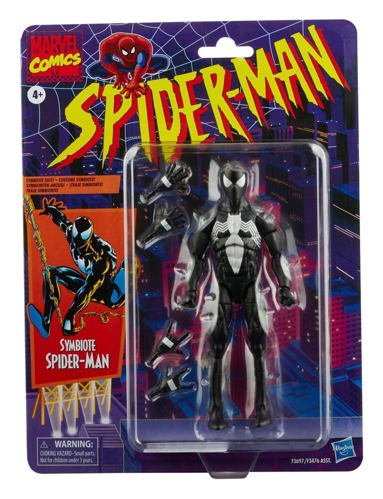 Hasbro Marvel Legends Spider-Man Symbiote Retro Actionfigur 15 cm