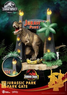 Beast Kingdom D-Stage Jurassic Park Park Gate Tor PVC Diorama ca. 15 cm