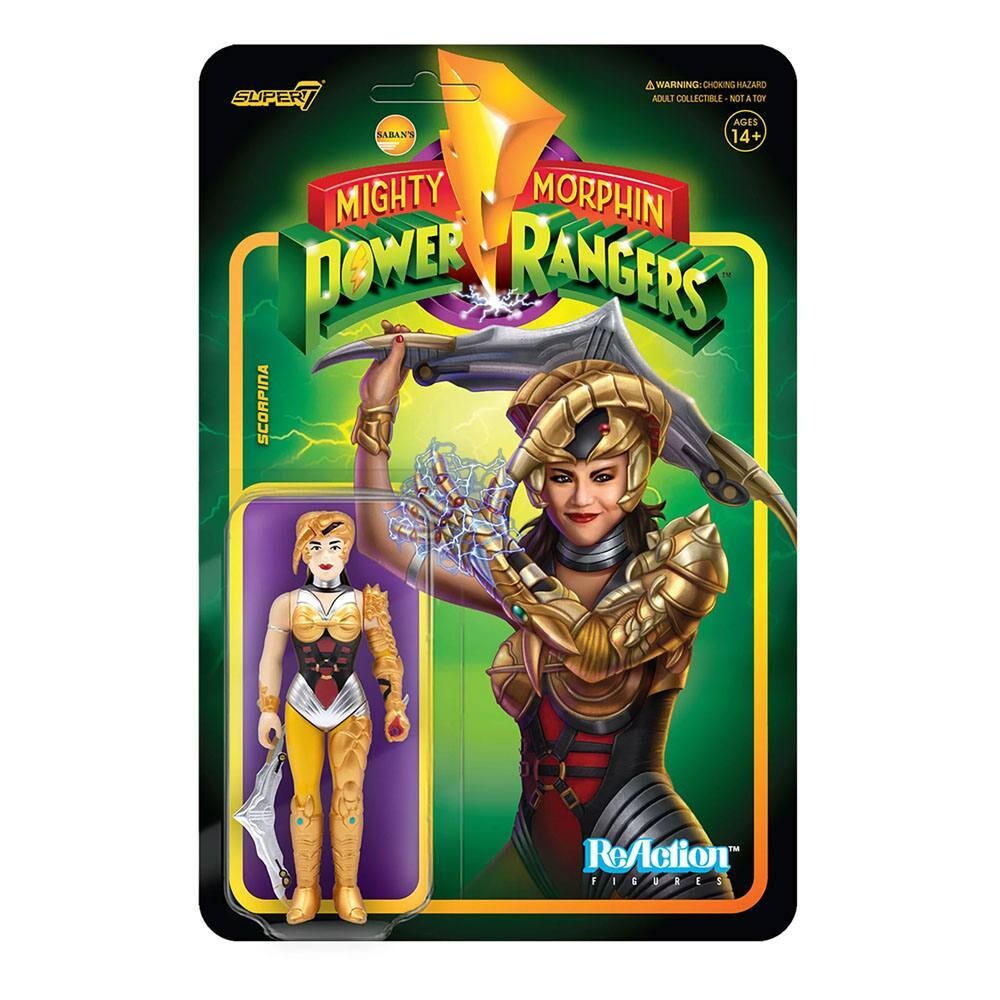 Super7 ReAction Mighty Morphin Power Rangers Scorpina Figur 10 cm