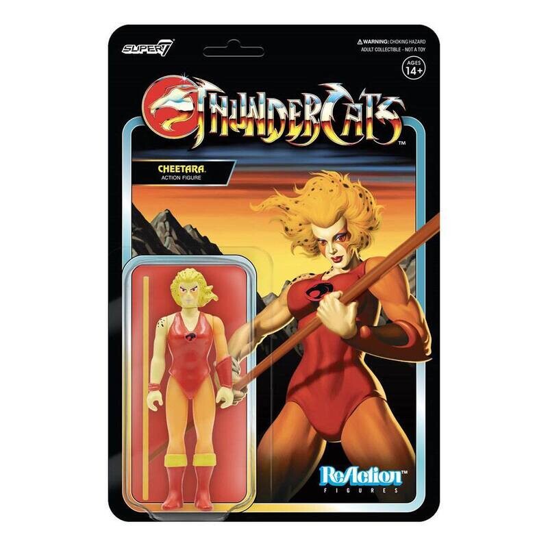 Super7 ReAction Thundercats Cheetara Toy Variant Actionfigur ca. 10 cm