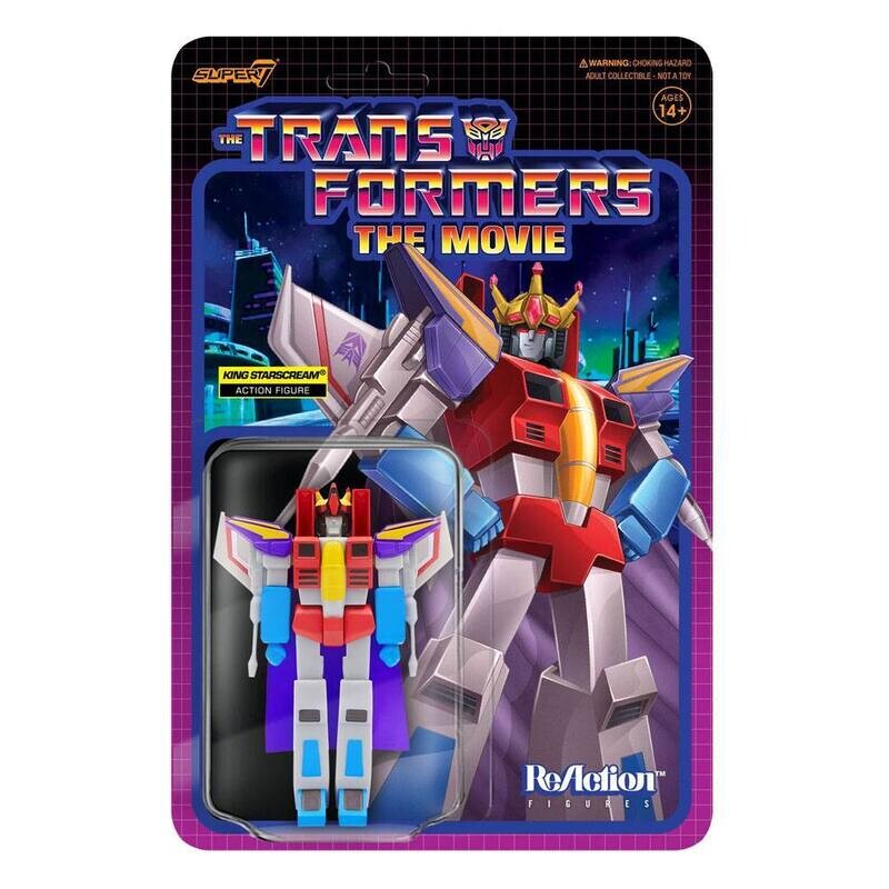 Super7 ReAction Transformers King Starscream Actionfigur 10 cm